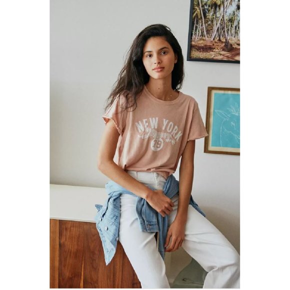 Anthropologie Tops - Anthropologie New York Cheetah Graphic Tee Pink S